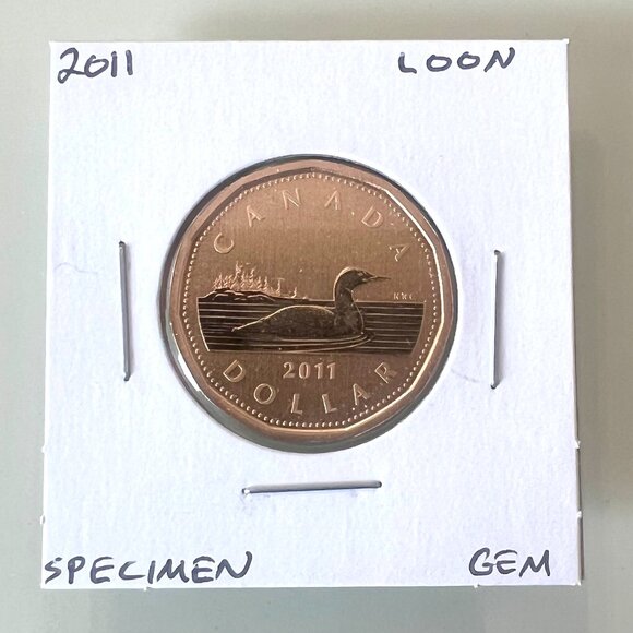 2010, 2010, 2011 and 2011 Canada Special Edition Specimen $1 Dollar Loonies! - Picture 7 of 10